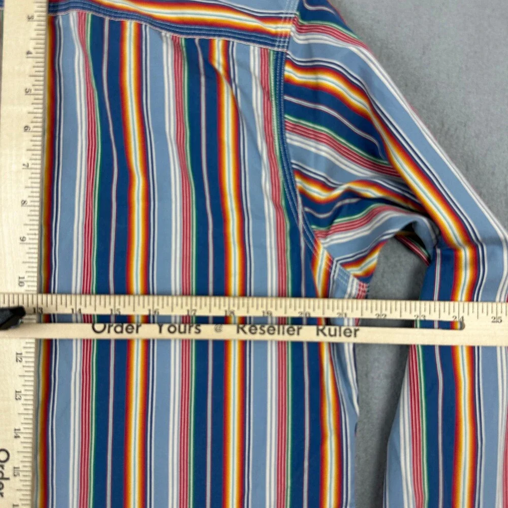 Polo Ralph Lauren Shirt Men Medium Multi Color Striped Long Sleeve Button Down M